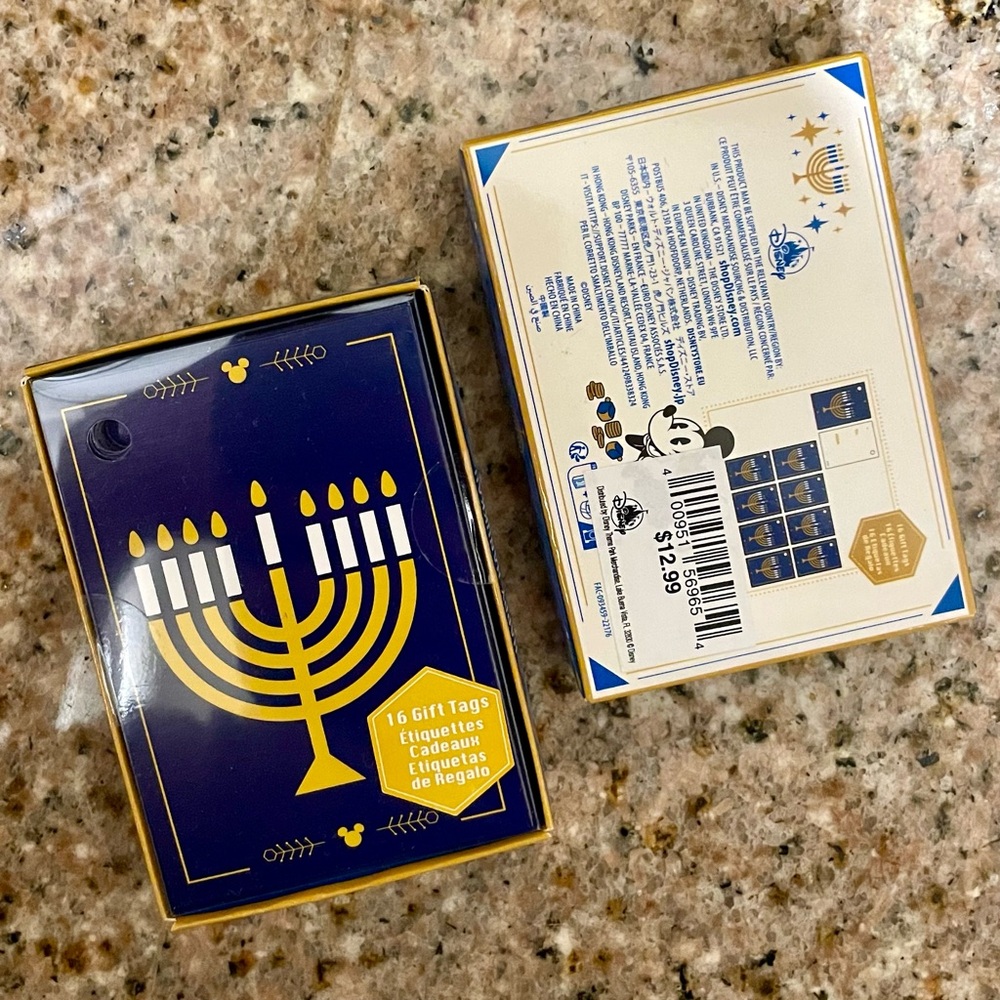 Set of 2! Disney Mickey Mouse Hanukkah Gift Tags, 16 Per Box, MSRP $25.98